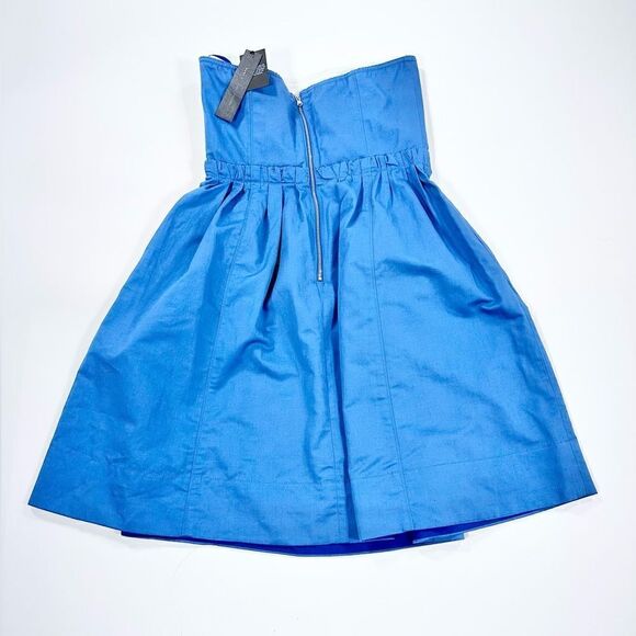 Marc by Marc Jacobs Kline pleased periwinkle blue strapless full skirt dress 10 - Picture 2 of 15